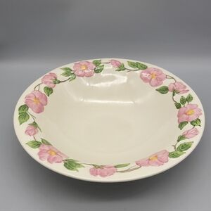 Vintage Fransican Desert Rose Large Round Serving Bowl